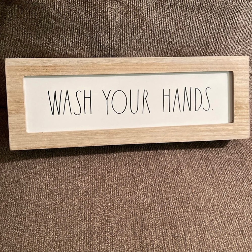Rae Dunn wash your hands sign